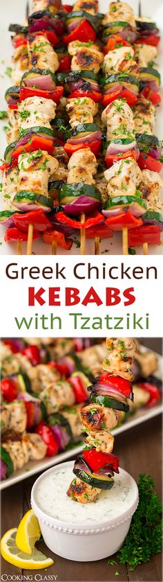 Greek Chicken Kebabs