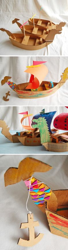 DIY Cardboard Ships