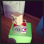 Day 10 - mini scissor stamp - under Advent trees. The box was so tiny I love that this stamp fit inside. #advent