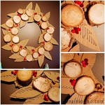 Wreath made from cardboard and Christmas tree fresh cut ends. On my blog, link in profile.