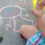 183/365 - Evening sidewalk art. #365photo