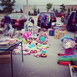 164/365 - garage sale all set up. Come on sun, it\