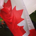 182/365 - Happy Canada Day. Pic of our soaking wet flag, but the sun came out. #365photo